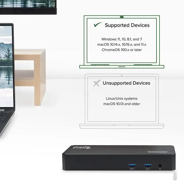 Alt view image 5 of 7 - USB C Triple Display Docking Station with Laptop Charging for Thunderbolt USB4 or USB C Systems Compatible with Windows macOS ChromeOS laptops (3X HDMI 6X USB 5Gbps Ports 60W USB PD)