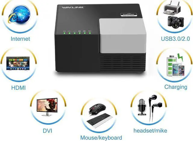 Alt view image 7 of 7 - WAVLINK USB 3.0 Laptop Docking Station Dual Monitors, DisplayLink Computer Dock for M1/M2 Mac/Windows/Chrome/Ubuntu - HDMI+HDMI/DVI/VGA, 4xUSB Ports, 2xRed Charging Ports, LAN, Audio