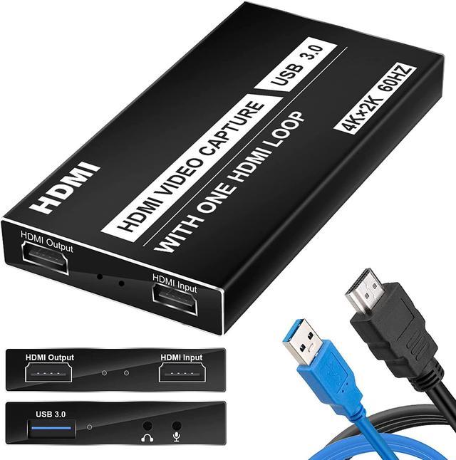 Capture Card, Video Capture Card for Streaming, Switch Cards, Game Capture Card, HDMI to USB HDMI Video Device Switch 4K 1080P 60FPS Live Recording Work with PS5/PS4/OBS/PC Video
