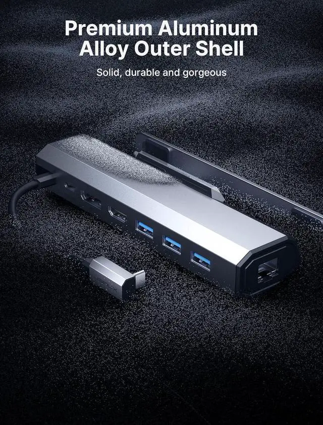 Alt view image 7 of 7 - JSAUX Docking Station for Steam Deck/Rog Ally, 7-in-1 Steam Deck Dock with HDMI 4K@60Hz, DisplayPort, Gigabit Ethernet, 3 USB-A 3.0 and USB-C Charging Port Compatible with Valve Steam Deck Oled-HB0702
