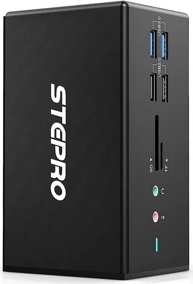 Main image of 14 in 1 Docking Station Quadruple Monitor Compatible for MacBook and Windows, Thunderbolt Dock with USB-A and USB-C Cable(2HDMI ,VGA,PD3.0,RJ45,4 USB Ports,SD/TF,Audio)