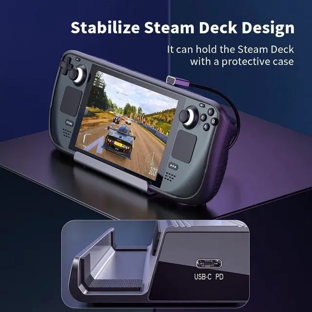 Alt view image 7 of 7 - Nycaco Docking Station Compatible with Steam Deck, 6-in-1 Steam Deck Dock with HDMI 2.0 4K@60Hz, Gigabit Ethernet, 3 USB 3.0 and Full Speed Charging USB C Port for Valve Stream Deck, Aluminum Alloy.