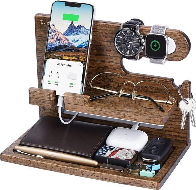 Personalized Best Boss Gifts for Women, Men - Wood Phone Docking Station,  Nightstand Organizer, Gift Ideas for Special Anniversary, Birthday, Gifts