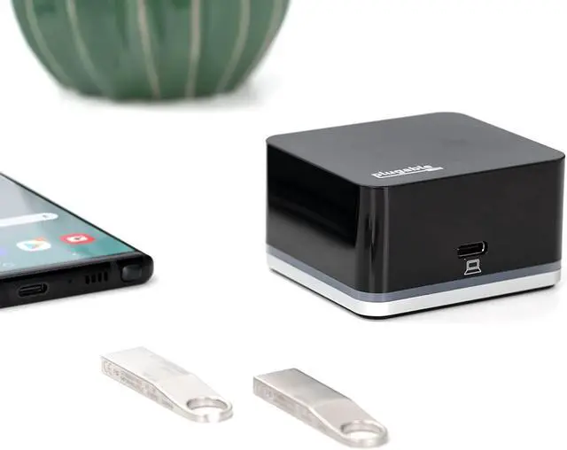 Alt view image 5 of 7 - Plugable Phone Cube Compatible with Samsung Galaxy Note 9, S9, S9 Plus, S8, S8 Plus, S10, Tab S5e - Driverless, Transforms Your USB C Phone to a Desktop with HDMI, USB and Ethernet