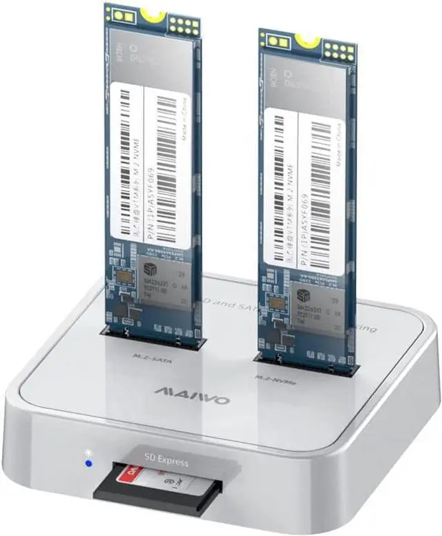 Main image of MAIWO K3016SD 2 Bay M.2 NVMe SATA Dual Protocol Docking Station,USB3.1 GEN2 SSD Duplicator, SD Express Card Reader Base.(Not Support Clone)