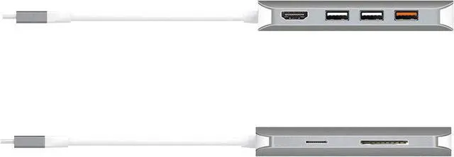 Alt view image 6 of 7 - j5create USB C Hub Adapter Multi-Monitor 10-in-1 Port Docking Station 4K HDMI, VGA, Ethernet, USB 3.0, MicroSD, SD, USB-C 3.1 + Power Delivery | for PC, Laptop, Tablet, Display Connection