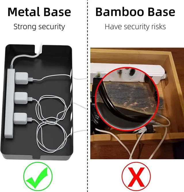 Alt view image 2 of 7 - Metal Charging Station for Multiple Devices,New Upgrade Wood Charging Station for Phone Tablet Smart Watch Holder Desk OrganizersMatte Black Dock Device Organizer