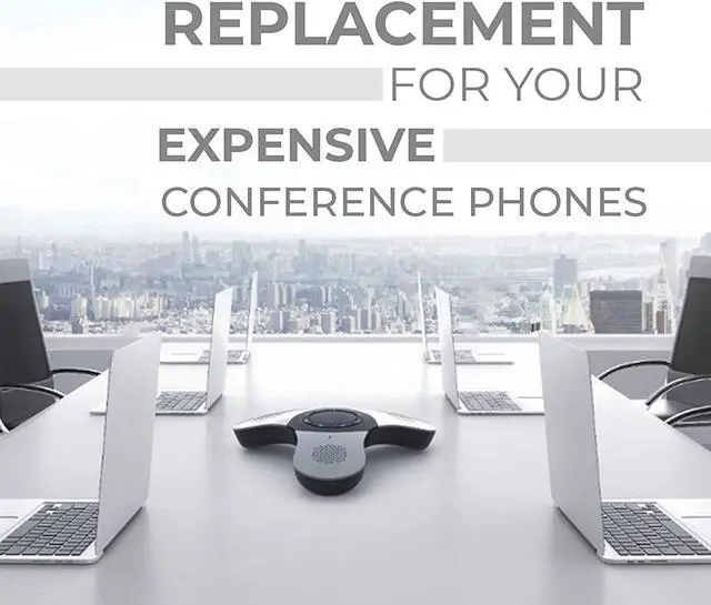 Alt view image 5 of 6 - Bluetooth Conference Speaker with Microphone - 2 Pack Wireless Conference Call USB Speakerphone for Mobile Phone and Computer, High Sensitive Omnidirectional 360° with Noise Canceling