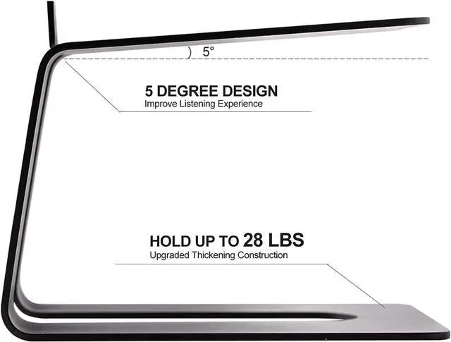 Alt view image 4 of 6 - Desktop Speaker Stands, Pair, Professional Studio Monitor Stand for Bookshelf Speakers,Premium Desk Surround Sound Speaker Riser