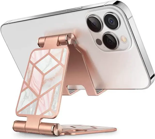 Main image of Cell Phone Stand for Desk Cell Phone Holder Foldable Adjustable Fits All Smart Phones iPhone15 14 13 Pro Max  S24 S23 S22 Flip Multi-Angle Office Desk Phone Stand Holder Marble
