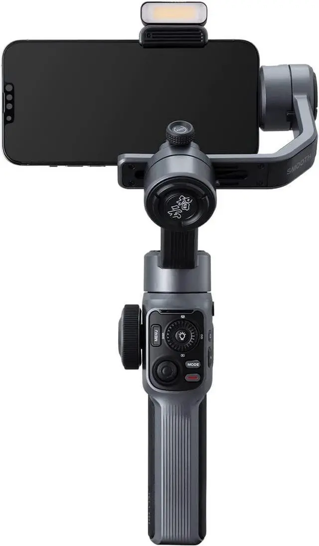 Alt view image 3 of 7 - Zhiyun Smooth 5S Combo w/Magnetic Fill Light,Carrying Bag &Tripod,Gimbal Stabilizer for Smartphone 3-Axis Handheld Gimbal for iPhone 14 13 Pro Max Plus 12 X Xs Xr Cell Phone zhi yun Smooth 5 Upgrade
