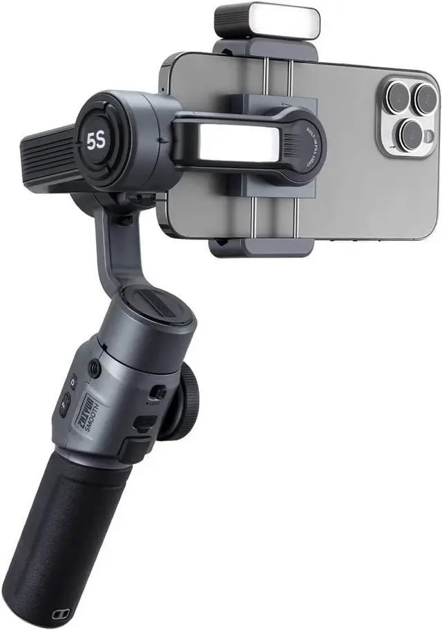 Alt view image 6 of 7 - Zhiyun Smooth 5S Combo w/Magnetic Fill Light,Carrying Bag &Tripod,Gimbal Stabilizer for Smartphone 3-Axis Handheld Gimbal for iPhone 14 13 Pro Max Plus 12 X Xs Xr Cell Phone zhi yun Smooth 5 Upgrade