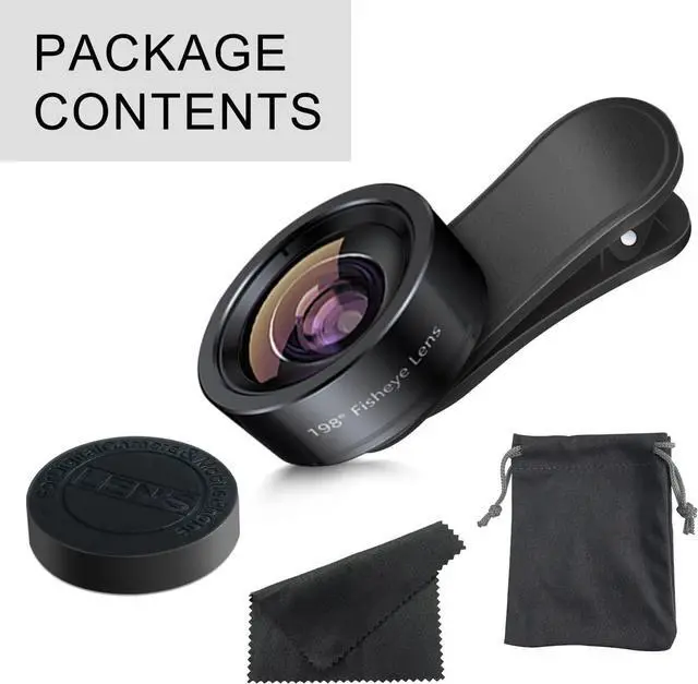 Alt view image 7 of 7 - KEYWING Fisheye Lens, 198° Fish Eye Phone Camera Lens Kit for iPhone | Fish Bowl Camera Lens, Phone Lens Accessories, Lens Attachments for iPhone 6 7 8 X Samsung Smartphone