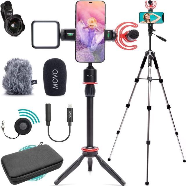 iVlogger | iPhone Vlogging Kit W/ Tripod, Mic, Light, More | Movo