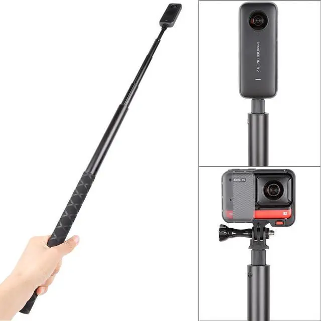 Alt view image 6 of 6 - PellKing Long 77inch Invisible Selfie Stick for Insta360 ONE X4, X3, X2, X, Insta360 ONE R, RS, Insta 360 Camera 1/4" Extended Monopod Pole