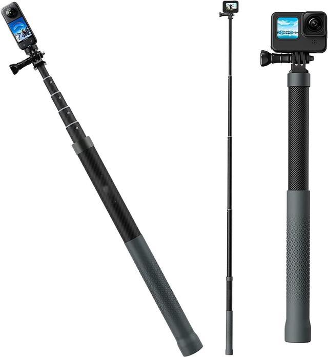 Invisible Selfie Stick 1/4 Inch Screw Compatible with Insta360 ONE X3 ONE  X2 ONE R, ONE, GO 2 and Many More