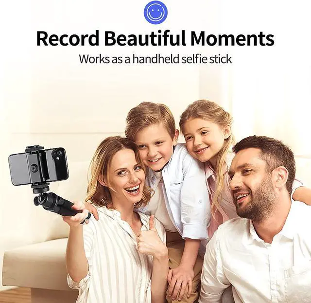 Alt view image 6 of 6 - Aureday Phone Tripod, Flexible Tripod for iPhone and Android Cell Phone, Come with Wireless Remote and Clip for Video Recording/Vlogging/Selfie