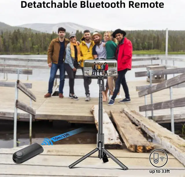 Alt view image 5 of 7 - Selfie Stick Tripod for iPhone, Cell Phone Stand for Recording with Wireless Remote, Lightweight Tripod Stand for iPhone 13/12/12 Pro/12 Pro Max/11/11 Pro/X/XR/XS/8/7/6S,Android Samsung Smartphone