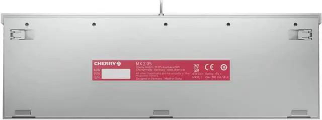 Alt view image 2 of 7 - Cherry MX 2.0S Wired Gaming Keyboard with RGB Lighting Different MX Switching Characteristics: MX Black, MX Blue, MX Brown, MX RED and MX Silent RED (White - MX Silent Red Switch)