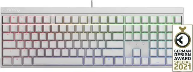 Alt view image 3 of 7 - Cherry MX 2.0S Wired Gaming Keyboard with RGB Lighting Different MX Switching Characteristics: MX Black, MX Blue, MX Brown, MX RED and MX Silent RED (White - MX Silent Red Switch)