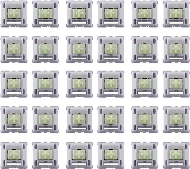 Alt view image 5 of 7 - EPOMAKER Wisteria 39gf Linear Mechanical Keyboard Switches, 5-Pin Pre Lubed Creamy Switch, 30 PCS, with POM PTFE Stem, 20.4mm Spring, Compatible with MX Keycaps for Gaming Keyboard