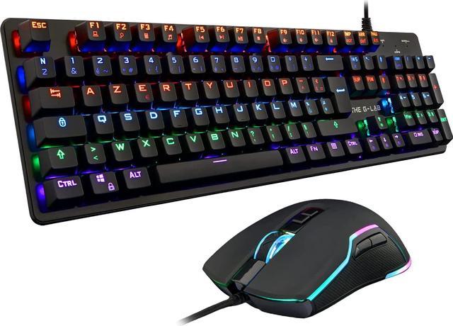 G-LAB Combo Carbon Pack Wired Keyboard and Mouse Gamer RGB Pack