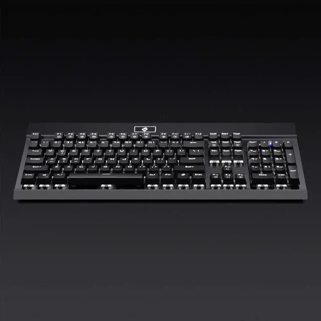 Alt view image 12 of 14 - Eagletec KG010 Mechanical Keyboard Wired Ergonomic Brown Switches Equivalent for Office PC Home or Business (Black Keyboard White Backlit)