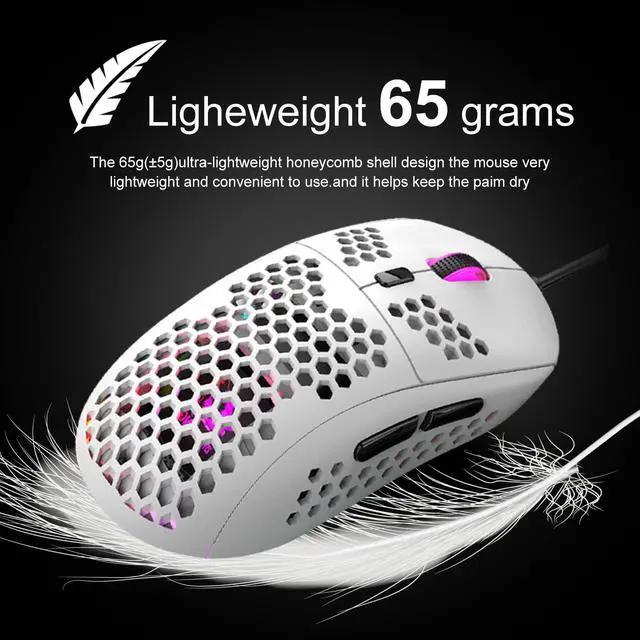 Alt view image 4 of 7 - 60% Gaming Keyboard and Mouse Combo Samll Mini RGB LED Backlight Mechanical Feeling and RGB 6400 DPI Honeycomb Optical Mouse,Gaming Mouse pad for Gamers and Typists