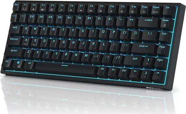 Main image of RK ROYAL KLUDGE RK84 Blue Backlit 75% Triple Mode BT5.0/2.4G/USB-C Hot Swappable Mechanical Keyboard, 84 Keys Tenkeyless Mechanical Keyboard w/Detachable Frame & Programmable Software, Blue Switch