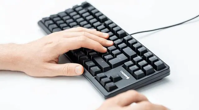 Alt view image 6 of 7 - Cherry MX RGB Mechanical Keyboard with MX Red Silent Gold-Crosspoint Key switches for typists, Programmers, Creator, Coder, Work in The Office or at Home G80-3000N RGB (TenKeyLess (TKL)