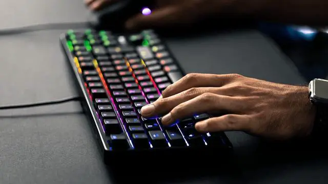 Alt view image 7 of 7 - Cherry MX RGB Mechanical Keyboard with MX Red Silent Gold-Crosspoint Key switches for typists, Programmers, Creator, Coder, Work in The Office or at Home G80-3000N RGB (TenKeyLess (TKL)