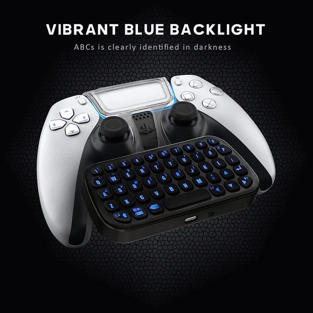 For PS5 Accessories PS5 DualSense Controller Wireless Qwerty Keyboard PS5  External Bluetooth Gaming Keyboard Support Voice Chat