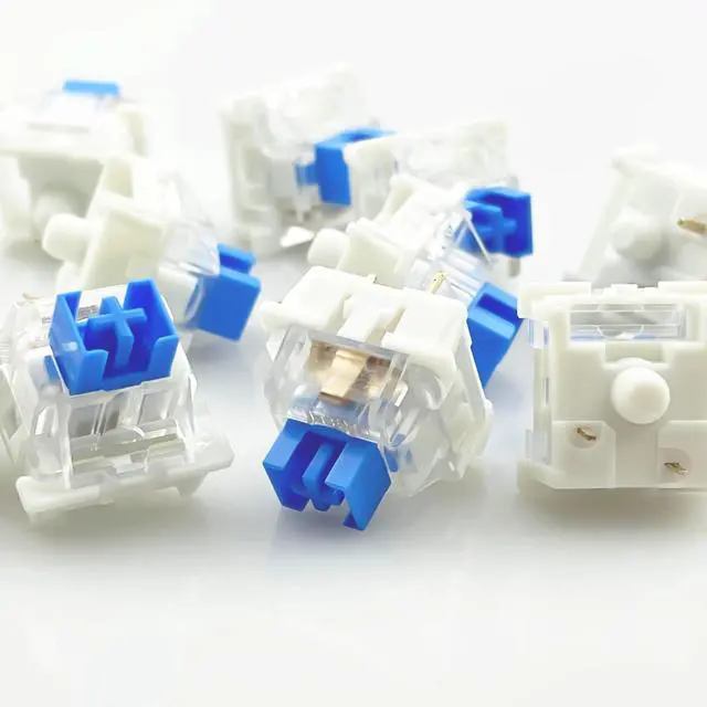 Alt view image 5 of 6 - DRAOZA OUTEMU Blue Switch 3 Pin Switch Gateron and Cherry MX Equivalent DIY Replaceable Switch for Mechanical Gaming Keyboard (108pcs Blue)