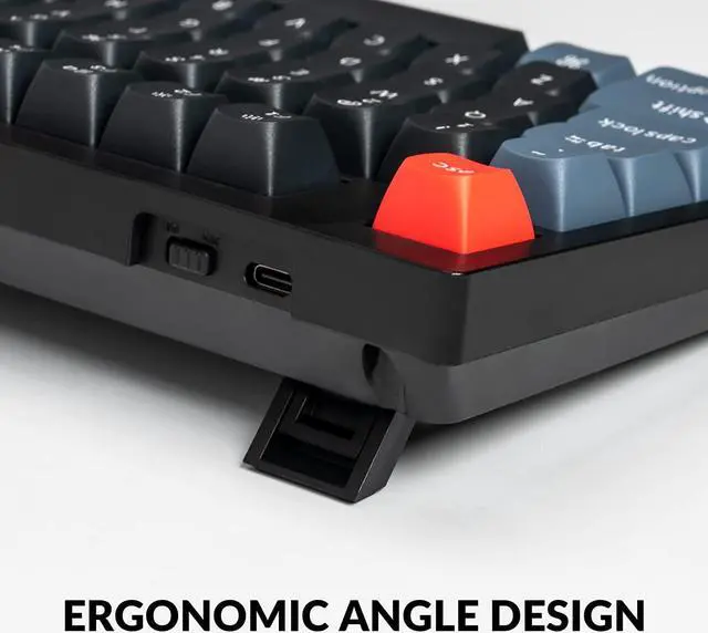 Alt view image 7 of 7 - Keychron V5 Wired Custom Mechanical Keyboard Knob Version, 96% Layout QMK/VIA Programmable with Hot-swappable Keychron K Pro Red Switch Compatible with Mac Windows Linux Black (Non-Transparent)