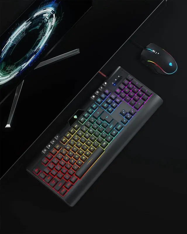 Alt view image 7 of 7 - Wired Gaming Keyboard and Mouse Combo, Backlit Computer Keyboard and RGB Gaming Mouse 7200 DPI for PC/Computer/Laptop