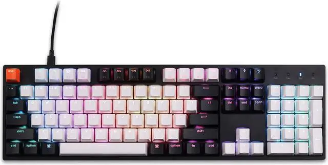 Alt view image 2 of 7 - Keychron C2 Full Size Wired Mechanical Keyboard for Mac, Hot-swappable, Gateron G Pro Brown Switch, RGB Backlight, 104 Keys ABS keycaps Gaming Keyboard for Windows, USB-C Type-C Braid Cable