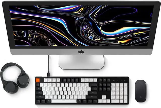 Alt view image 2 of 7 - Keychron C2 Full Size Wired Mechanical Keyboard for Mac, Hot-swappable, Gateron G Pro Brown Switch, White Backlight, 104 Keys ABS keycaps Gaming Keyboard for Windows,Type-C Braid Cable