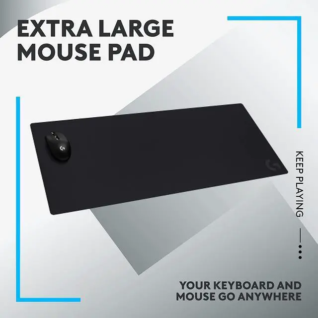 Alt view image 2 of 7 - G840 XL Cloth Gaming Mouse Pad - 0.12 in Thin, Stable Rubber Base, Performance-Tuned Surface - Black