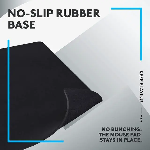 Alt view image 6 of 7 - G840 XL Cloth Gaming Mouse Pad - 0.12 in Thin, Stable Rubber Base, Performance-Tuned Surface - Black
