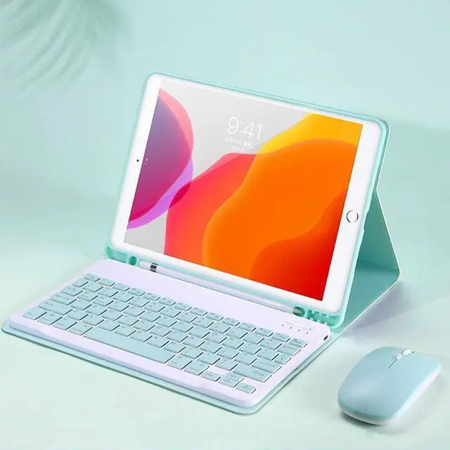 Alt view image 2 of 7 - Keyboard Case with Mouse for iPad Air 13 Inch (M4 2026/M3 2025/M2 2024)/Pro 12.9 6th/5th/4th Generation, Magnetically Detachable Bluetooth Keyboard Cover with Pencil Holder, Green