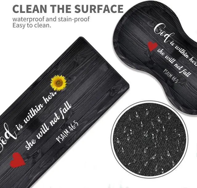 Main image of Extended Game Mouse Pad + Wrist Support Pad + Coaster Set, Waterproof Anti-Skid Rubber Base Mouse Pad, Suitable for Games and Office, Bible Verse Psalm 46:5