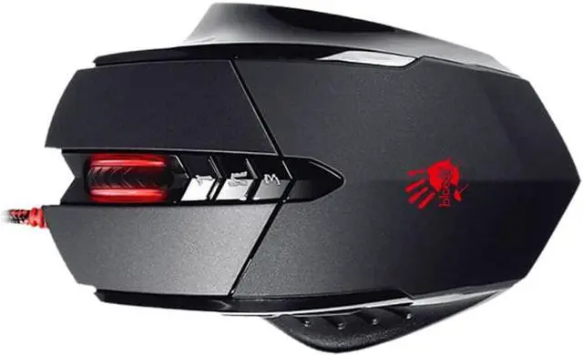 Alt view image 4 of 5 - Bloody V7 Ergonomic Claw Grip Gaming Mouse with Rubberized Black Coating - Macros/Scripting/Automation - 8 Programmable Buttons - 3200 DPI