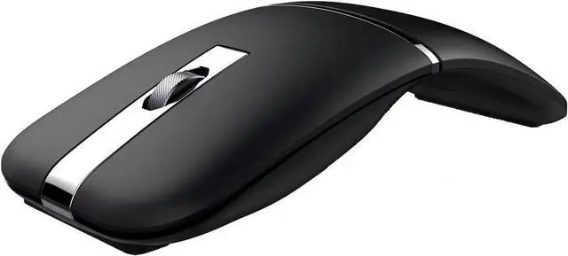 Main image of WFB Wireless Arc Mouse for Laptop,Bluetooth USB Rechargeable Computer Mice,Folding Rotating Ultra Slim,3 DPI for Desktop Travel Black