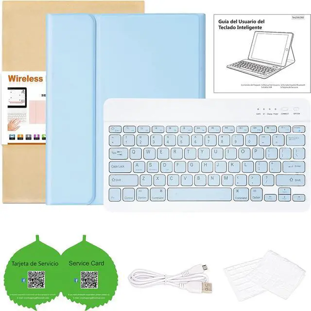 Alt view image 7 of 7 - besky for iPad Air 13 Inch (M4/M3/M2) & Pro 12.9 Case with Keyboard | Wireless Detachable Keyboard with Pencil Holder, Auto Sleep/Wake, Compatible with iPad Pro 12.9 5th/6th Gen & Air13, Blue