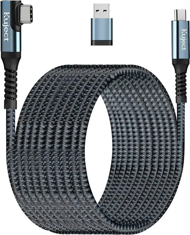 Main image of Kuject Link Cable 20FT Compatible for Quest 3 and Quest 2, Nylon Braided Accessories for Rift S/Steam VR Games, USB 3.0 Type C to C High Speed Data Transfer Charging Cord for Gaming PC