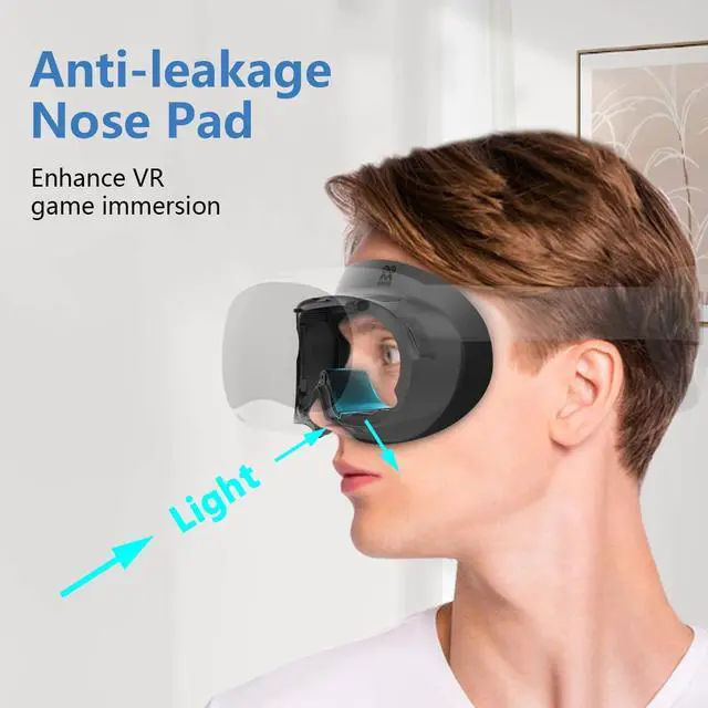 Alt view image 3 of 7 - AMVR Face Cover for Pico 4, Resilient Vent Leather Face Pad Replacement Soft Facial Cushion Interface Bracket Set Washable Lightproof Comfortable VR Accessories for Pico 4 HeadsetBlack, 3-in-1