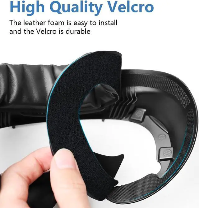 Alt view image 7 of 7 - AMVR Face Cover for Pico 4, Resilient Vent Leather Face Pad Replacement Soft Facial Cushion Interface Bracket Set Washable Lightproof Comfortable VR Accessories for Pico 4 HeadsetBlack, 3-in-1