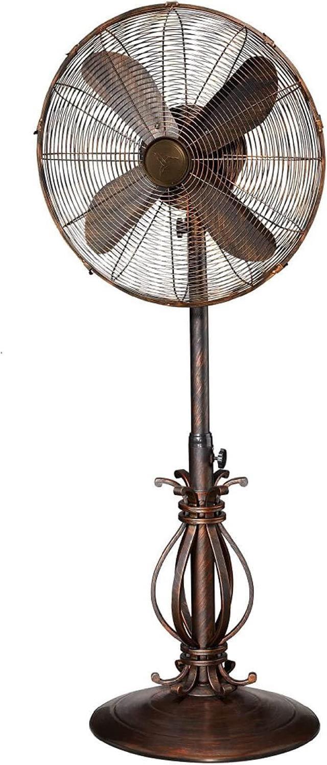 HUNTER Adjustable 3 Speed newest Retro Pedestal Stand Floor Fan, 80 Degree Oscillation,