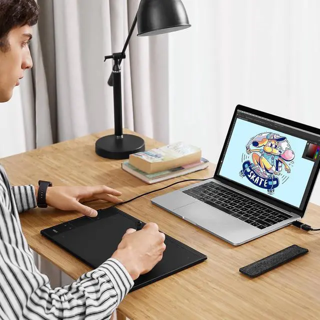 Alt view image 5 of 7 - VEIKK A30 V2 Drawing Tablet 10x6 Inch Graphics Tablet with Battery-Free Pen and 8192 Professional Levels Pressure