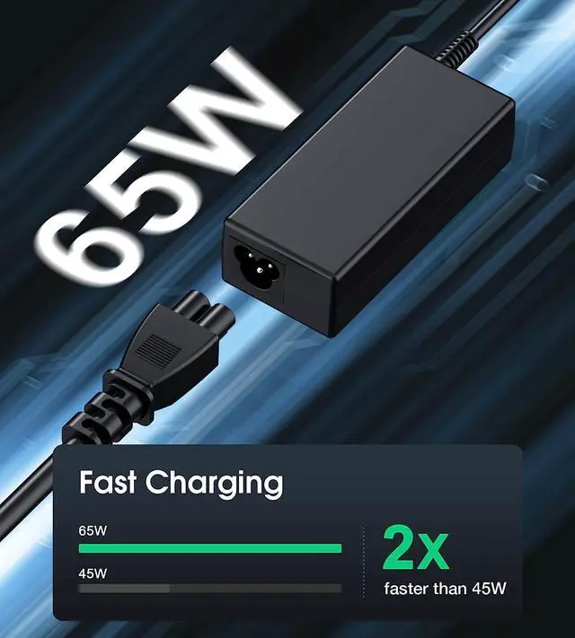 Alt view image 4 of 7 - USB C Laptop Charger 65W Chromebook Charger Compatible with HP      Google Chromebook Fast Charger Type C